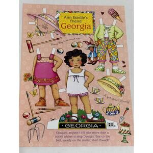 Mary Engelbreit Georgia Paper Doll Croquet and Bunny Boy 8x11" ~ 260401-WH 1059